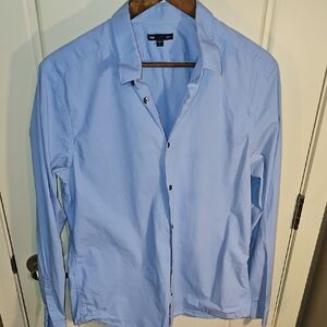 Gap MEN'S Light Blue Slim Fit dress shirt SIZE L